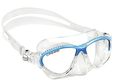 Cressi Moon Masque Plongée et Snorkeling Enfant - 7-15 ans Transparent/Bleu