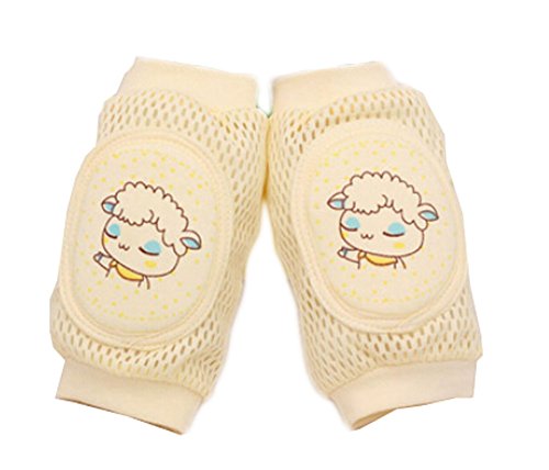 Cute Cotton Mesh Baby Leg Warmers Knee Pads/Protect-Sheep,Yellow