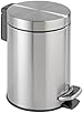Wenko 18443100 Easy Close Poubelle &agrave; P&eacute;dale en Inox Satin&eacute; Avec Couche Anti-Empreinte 3 L.