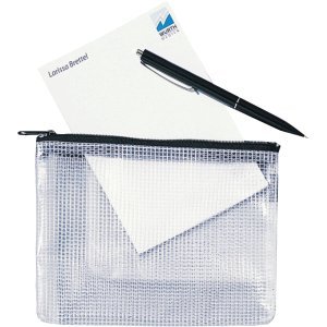 Preisvergleich Produktbild Hetzel Dokumententasche Mash Bag A6 farblos / schwarz