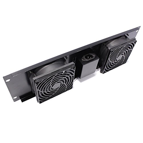 Lüfter-Kit dachlüftereinheit für serverschrank 19“ rack 3HE mit 2 fansfix mit dem rahmen RackMatic - 2