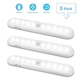 💡[ 3 MODOS DE ILUMINACIÓN, PIR SENSOR DE MOVIMIENTO ]: Encender/ apagar/ automático 3 modos de uso. Estas luces led detectan con alta sensibilidad movimientos de distancia hasta 3 m y ángulo de 120°, se encenderá automáticamente cuando lo acerca y se apagará 20 segundos después de sale.