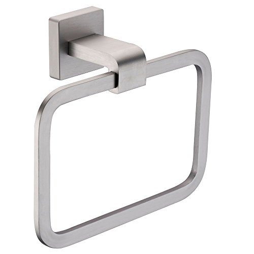 KES Handtuchring, Handtuchhalter aus mattem Edelstahl SOLID Aluminum, inklusive - Befestigungstechnik, A4280