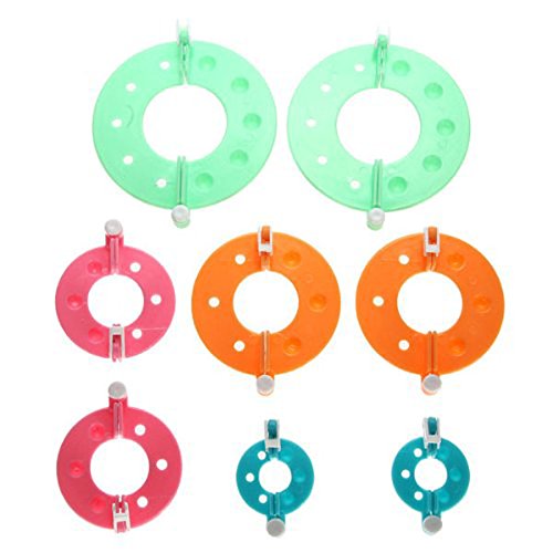 Foxnovo 8pcs 4 tailles indispensable pompon Maker peluches boule Weaver DIY Needle Craft Tool Kit (couleur aléatoire)