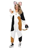 Leg Avenue 85567 Kaliko-Katze Kigurumi Funzie, Damen Karneval Kostüm Fasching, einheitsgröße, mehrfarbig