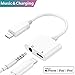 Produktbild Tenwow Kopfhörer-Jack-Adapter-Zusätzen 3.5mm für iPhone X /8/8 Plus. Verbindungsstück zu 3.5 Millimeter. Kopfhörer Adapter & Lade Adapter, Blitzkabel [Audio + Lade + Musik]. Unterstützen iOS 12