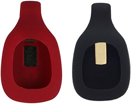 Fitbit Zip Clip - Colorful Silicone Replacement Clip Holder Case for Fitbit Zip Wireless Activity Tracker - 2 PCS (Black Red)