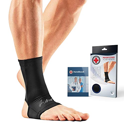 Tobillera de compresión - Ligera y reforzada con cobre - Producto desarrollado por médicos - XL