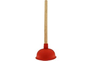 DL-pro Universal Plunger Drain Cleaner Suction Plunger 135 mm Diameter for Toilet Bathroom Kitchen Shower Drain - FSC - Wood from Exclusively Managed Forests