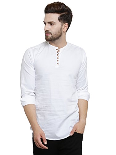 Pacman White Kurta Styled Slim Fit Smart Mens Casual Shirt SHFS0047 RS.729 (64.00% Off) - Amazon Pacman White Kurta Styled Slim Fit Smart Mens Casual Shirt SHFS0047 RS.729 (64.00% Off) - Amazon