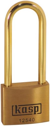 Kasp 125 Premium Brass Padlock - 40x63 Millimeters - Long Brass Shackle