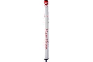 SUPER STROKE SuperStroke Zenergy Tour 3.0 43,2 cm Golf-Puttergriff ohne Kegel, verbesserte SPYNE-Technologie, neue Multi-Zonen-Texturierung und Tech-Port, Weiß/Rot