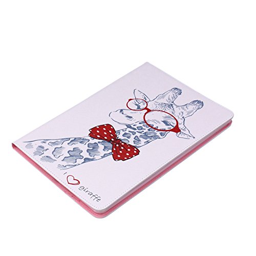iPad Air 2 Hülle, Deenor Bunt Painting und Stilvoll Brieftasche Tasche PU Leder Flip Protective Stand Tasche Schutzhülle Hülle für Apple iPad Air 2 iPad 6 Generation.[Giraffe] - 5