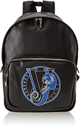 Preisvergleich Produktbild Versace Jeans Herren Zainiuomo Rucksack, Schwarz (Nero), 14x39x27 Centimeters
