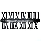 Dans Clock Shop Selbstklebend Schwarz & Gold Plastik Uhr Nummern/Römische Ziffern/Punkte Striche - Black Roman 22mm High