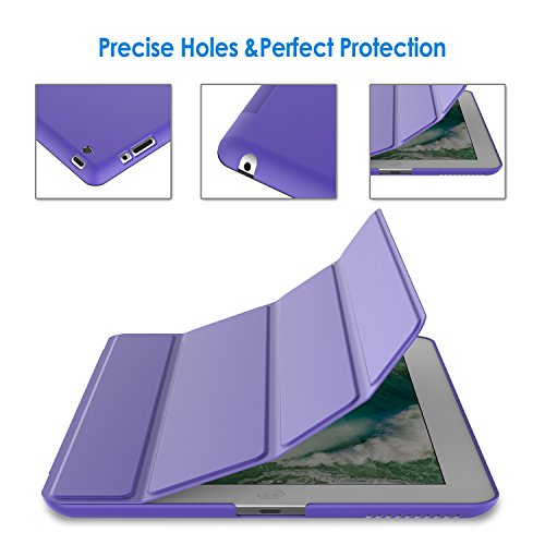 JETech Gold Slim-Fit Folio iPad Case Hülle Tasche Schutzhülle Etui für Apple the New iPad 4 / iPad 4 / iPad 2 mit Multi Ständer Auto Sleep Wake up Funktion (Lila) - 5