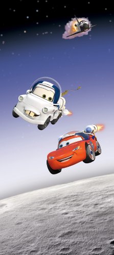 AG Design FTDv 1803 Cars Disney Weltraum, Papier Fototapete Kinderzimmer - 90x202 cm - 1 Teil, Papier, multicolor, 0,1 x 90 x 202 cm