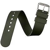Uhrenarmband ZULUDIVER® 1-Teilig aus Gummi (Italienisch) Taucher PU Gummi Grün 20mm