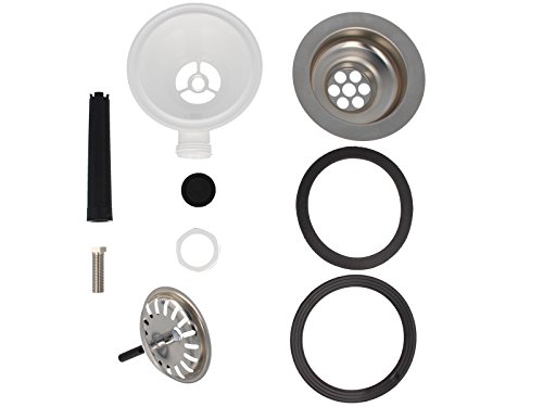 tecuro Spülenablauf Spülen-Siebkorbventil 3 1/2 Zoll – Ø 114 mm mit Geräteanschluß - 2