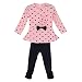 CHIC-CHIC 2pcs Baby Girl kids Clothing Set Long Sleeve Bowknot T-shirt Top + Pants Trousers Leggings Outfit (3-4 years old, Pink)