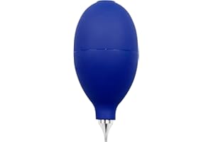Tabanzhe Squeeze Ball Pump Duster - Silicone Air Blower Dust Cleaner for Hearing Aids, Watch, Camera Lens - Essential Hearing Aid Cleaning Tool (Black or Blue)