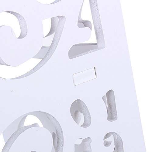 Eckregal Eckstand Bücherregal Regal Aufbewahrung Organizer 4 Etagen Geschnitzt Hohl Eckablage Weiß - 7