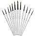 Produktbild Gaddrt Pinsel malen 12pcs Pinsel Set für Aquarell Rock & Face Painting Haselnuss Pinsel (C)
