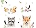 Produktbild anna wand Wandsticker FRIENDLY FOREST GRAU/BRAUN/GRÜN - Wandtattoo für Kinderzimmer/Babyzimmer mit Waldtieren versch. Farben - Wandaufkleber Schlafzimmer Mädchen & Junge, Wanddeko Baby/Kinder