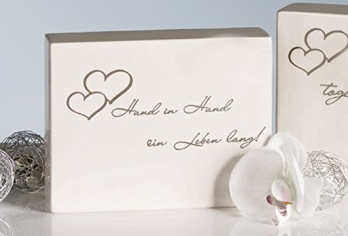 Casablanca Spardose „Hand in Hand ein Leben lang!“ oder „together…forever…“ tolles Geschenk zur Hochzeit, Verlobung, Liebe und Freundschaft - 2