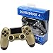 Price comparison product image RQINW PS4 Gaming Controlle Wireless Bluetooth Gamepad, USB Charging, Vibration Feedback,Gaming Controller Applicable for PS4 (Gold)