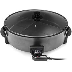 Tristar Sauteuse électrique multifonction XXL, 40cm de diamètre, Thermostat réglable, 7.5 liters, Noir