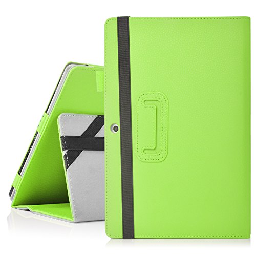 Acer Iconia Talk S (A1-734) 17,78 cm (7 Zoll) hülle, IVSO hochwertiges PU Leder Etui hülle Tasche Case – mit Standfunktion, super 360° Anti-Wrestling, ist für Acer Iconia Talk S (A1-734) 17,78 cm (7 Zoll) Tablet-PC perfekt geeignet (Für Acer Iconia Talk S (A1-734), Grün) - 8