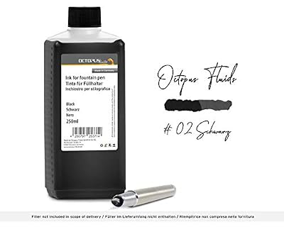Octopus Encre de stylo-plume en bouteille pratique, encre pour stylo-plume, encre de stylo-plume, encre de calligraphie en Noir 250ml
