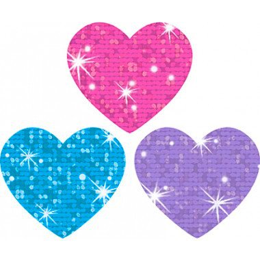 German Trendseller® – 25 x Glitzer Sticker┃ – Regenbogen Herzen – ┃ Glitzer Sticker Set für Kinder - 2