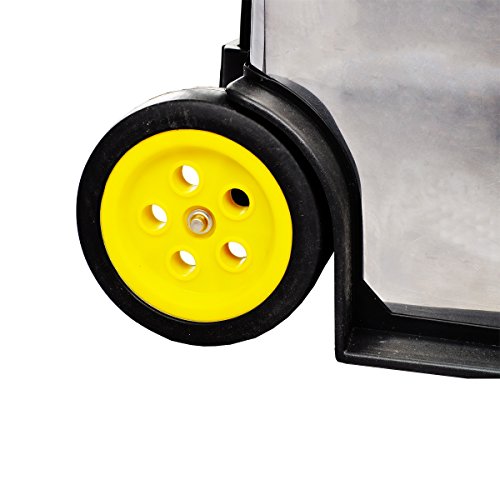 vidaXL 3 Kofferteile Werkzeugkasten Werkzeugtrolley Werkzeugkiste Trolley Edelstahl - 5