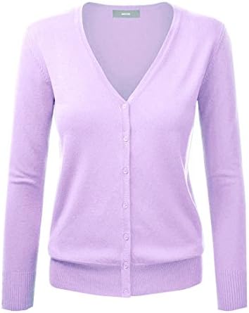 Women Basic Spring Button Down Cardigan