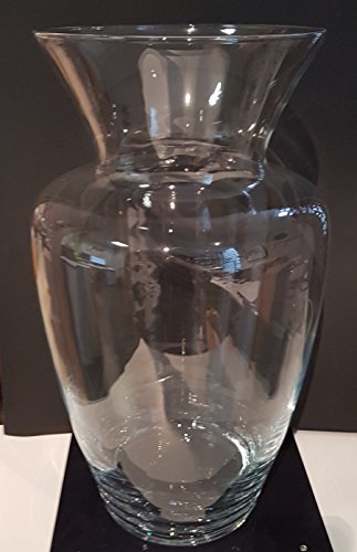 Vase hohe Glasvase übergroße Bodenvase Klarglas XXL Riesen Blumenvase, Windlicht Kristallglas grosse Öffnung 27 cm, Höhe 50 cm, mundgeblasen Oberstdorfer Glashütte