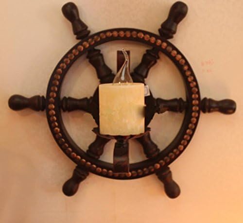 XHY Retro Solid Wood Rudder Wall Lamp American Bar Works Light fashion ( Design : C )