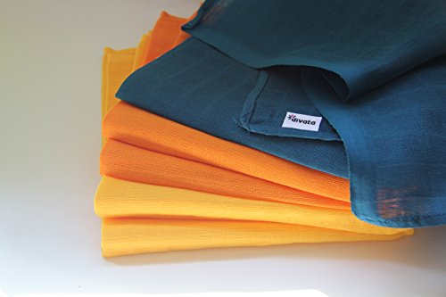 divata bunte Mullwindeln 3er Set – Beikostset – farbige Mulltücher, Spucktücher aus 100% Baumwolle, Oeko-Tex-Zertifiziert, 80×80 cm - 3