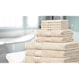 Knightsbridge Juego de 9 toallas 100% algodón egipcio peinado 500g/m2 (Ivory)