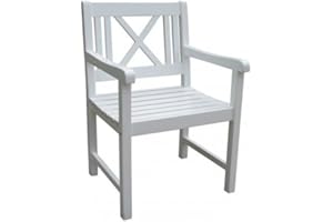 SEDEX Aalborg Gartensessel aus Eukalyptus Hartholz, Weiss gewischt