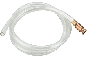 AFASOES Pompe de Transfert Pompe Manuelle à Débit Elevé Siphon Transfert de Liquide Pompe Tuyau d'Aspiration Manuelle Pompe à Main d'Urgence Aspiration Longueur 1.8M pour Huile Essence Eau