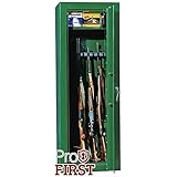 profirst Forest 8 Armario para armas verde con cerradura electrónica, ideal para 8 Largo Armas Y munición, homologación según nivel VDMA 24992 B. Aprobado en Alemania como armario para armas, versicher Bar en de/AT. B54 X h150 X t40.5 cm, 120 kg
