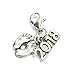 Mum To Be ~ New Mum Clip on Charm with Baby Feet Charm and 2017 sign charm in Red Gift Box by Libby's Market Place