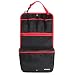 Aomaso Car Back Seat Organizer Cooler Multi-Pocket Travel Storage Bag(Heat-Preservation) Storage Pockets and Mesh pockets Black and Rouge