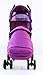 ZETA VOOOM - Plum Dots with Rain Cover + Deluxe 2in1 footmuff liner zip off padded plum