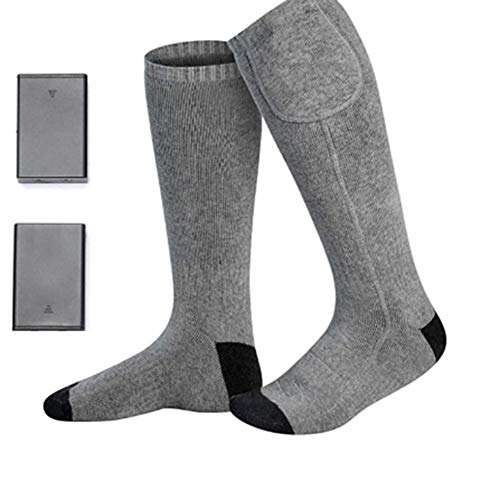 LIJUMN Application Lavable En Coton De Chaussettes Chauffantes Électriques 2,5 À 5 Heures De Réchauffement Froid Aux Pieds Pour Un Climatiseur Activités Extérieur