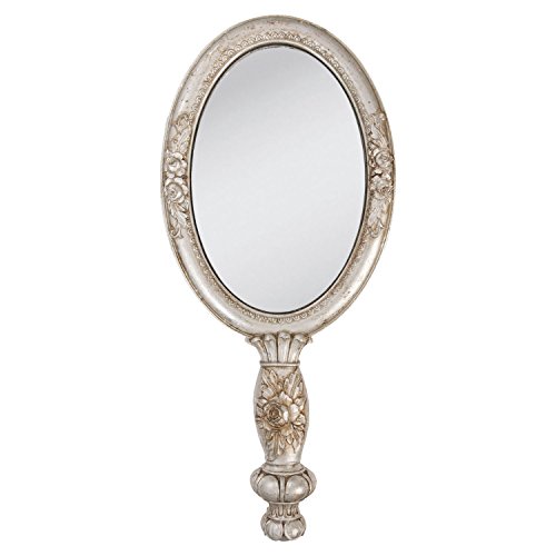 Clayre & Eef 62S007 Großer Spiegel Friseurspiegel Handspiegel 27 Zentimeter Matt Bronze Farben Nostalgie Vintage Shabby Chic