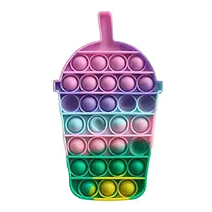 Push Pop it Bubble Fidget Toy, Stress Relief and Anti-Anxiety Tools Sensory Toy for Autism to Relieve Stress Gifts for Girls Boys Kids Adults (Sipper)