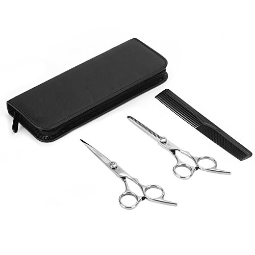 LAOYE Friseurschere Set 3 er Scherenset Haarschere Haarschneideschere Etui mit einseitiger Mikroverzahnung - 2